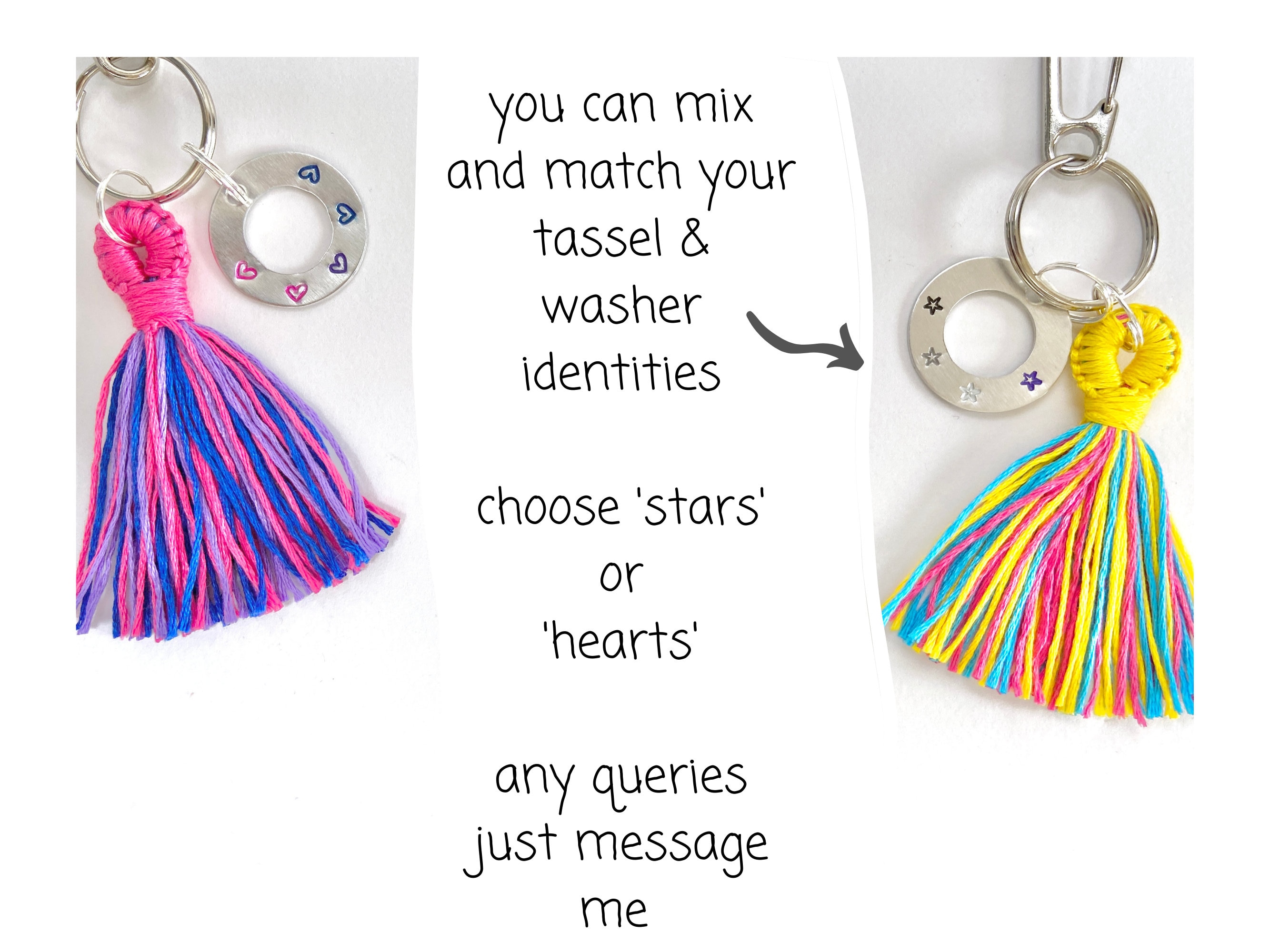 カスタムプライドフラッグキーホルダー：手作りLGBTQタッセル