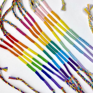 Rainbow Bracelet Sets, Pastel Customisable Wristband, Pride Queer Flag Bracelets, Choose 2 to 40 Bulk Lgbtqia Festival Wraps, Gay Lgbt Gift