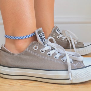 Custom Anklet, Woven String Ankle Bracelet, Friendship Ankle Band, Choose your own Colour, Simple Beachy Surfer Style Braided Cotton image 2