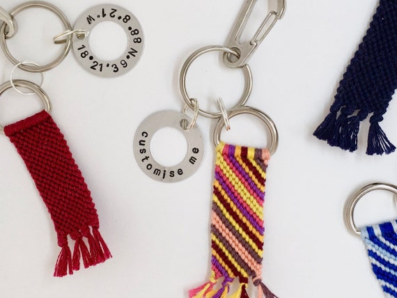 Custom woven best sale keychain