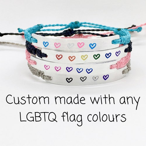 Transexual Non-Binary Genderfluid Handcrafted Beaded Stretch Bracelets LGBTQ 