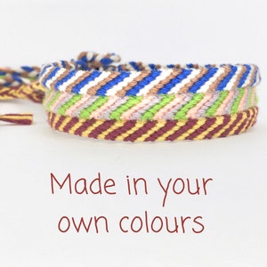 Custom Anklet, Woven String Ankle Bracelet, Friendship Ankle Band, Choose your own Colour, Simple Beachy Surfer Style Braided Cotton image 1