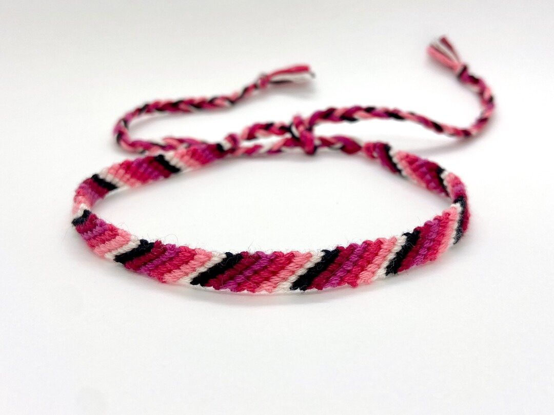 Friendship Anklet, Pink Woven String Ankle Bracelet, Friendship Ankle ...