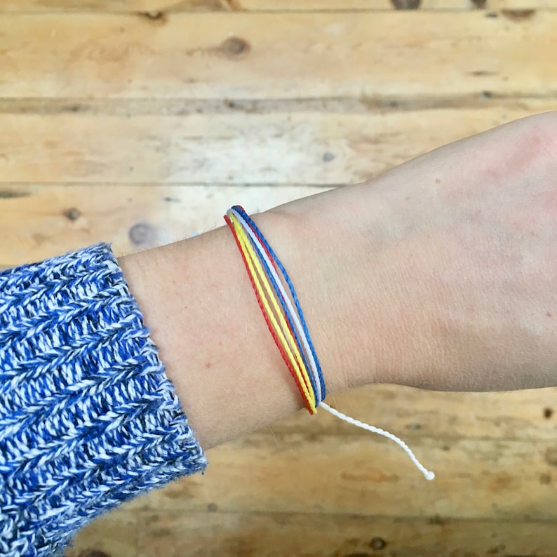 Custom Colour Waxed Cord Bracelet Durable Customisable Etsy UK