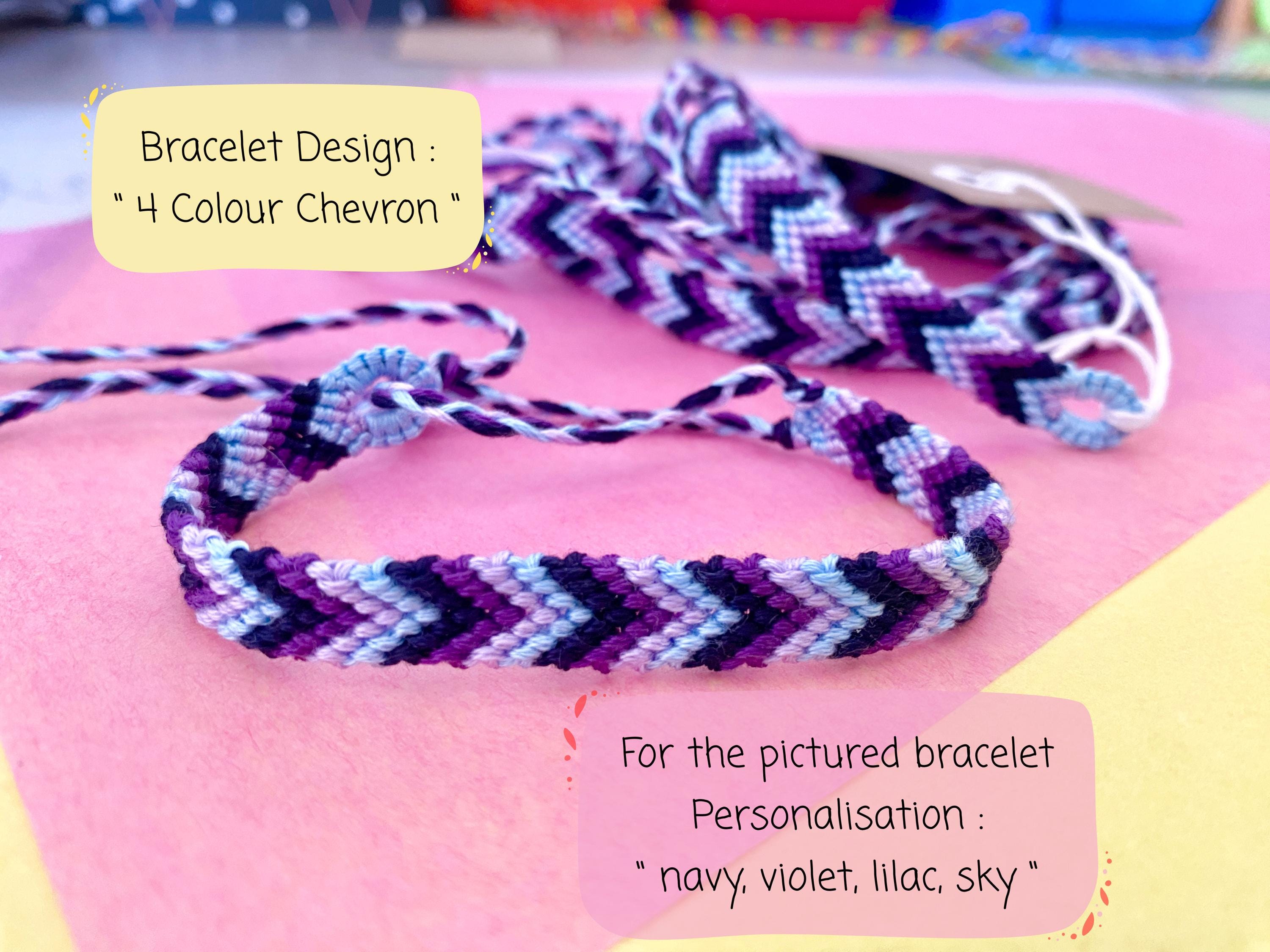 Friendship Bracelet: Custom Design With Personalised String Colour - Etsy