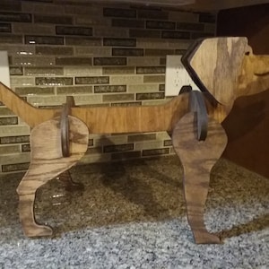 Labrador Retriever dog bottle holder and wine glass holder
