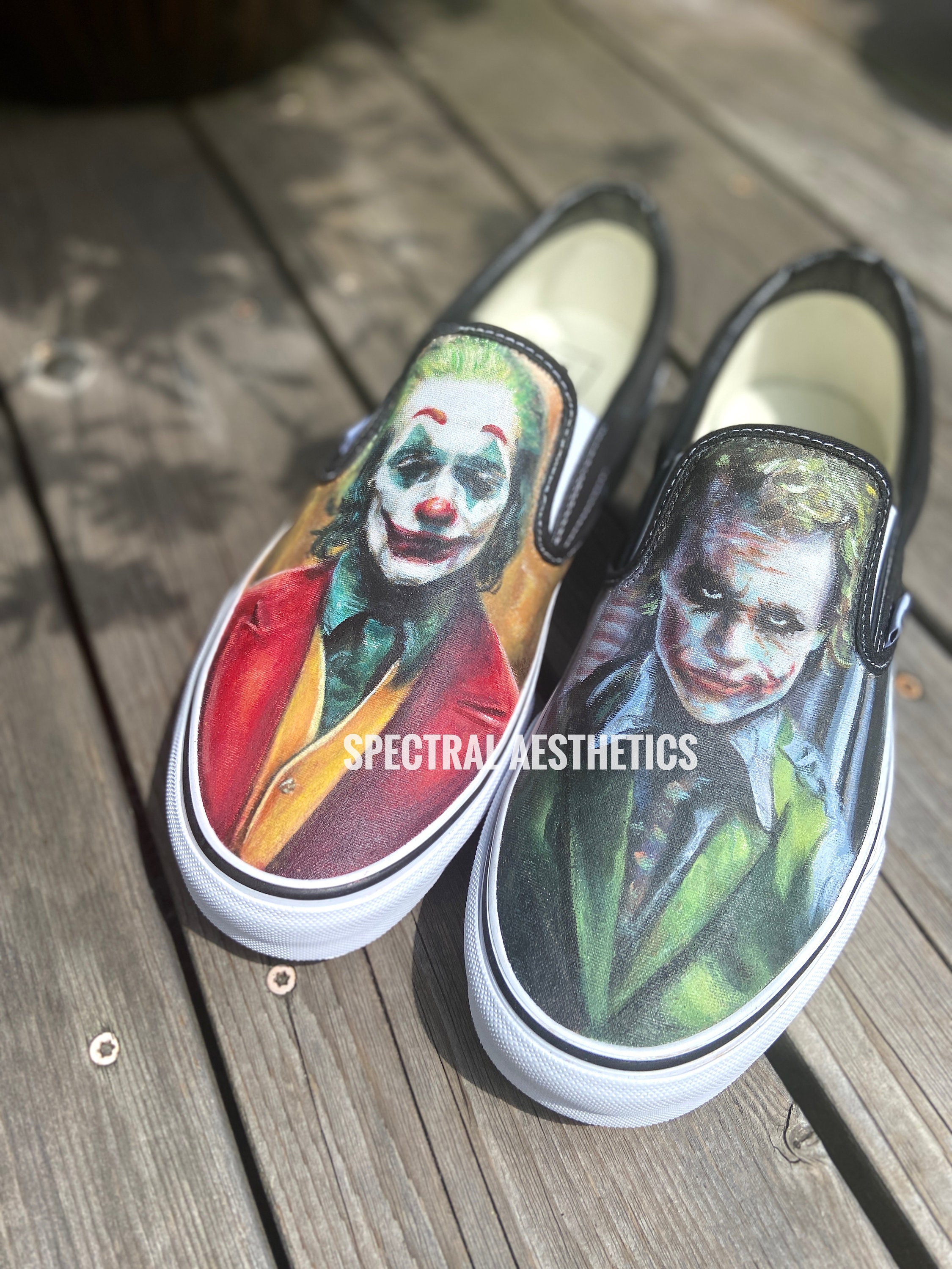Hand Painted Joker X Joker Vans | Joaquin Phoenix | Heath 