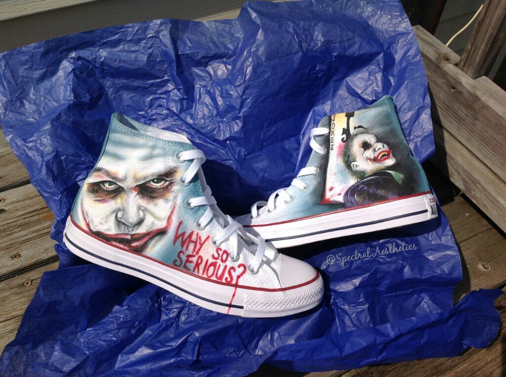 Hand Painted Joker Vans Joker Shoes Heath Ledger - Etsy