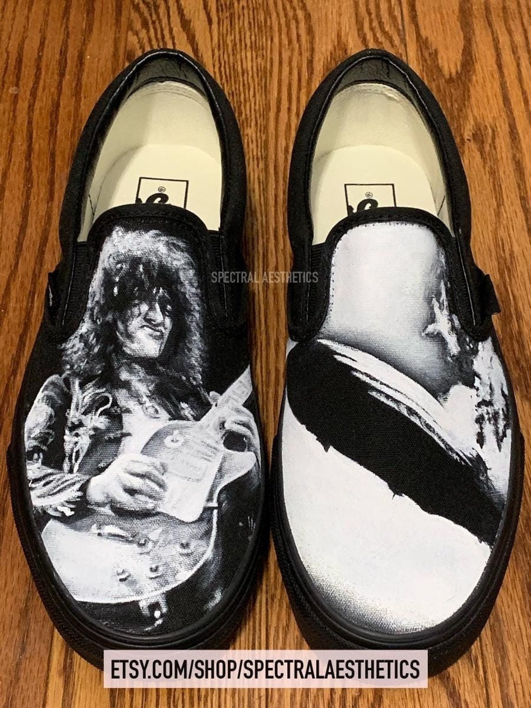 Hand-painted Led Zeppelin Vans: Custom Rock Band Shoes
