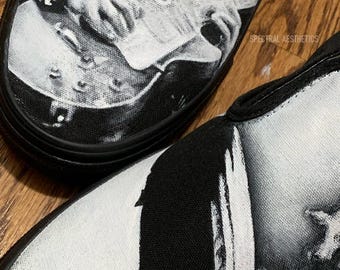 Hand-painted Led Zeppelin Vans: Custom Rock Band Shoes UK