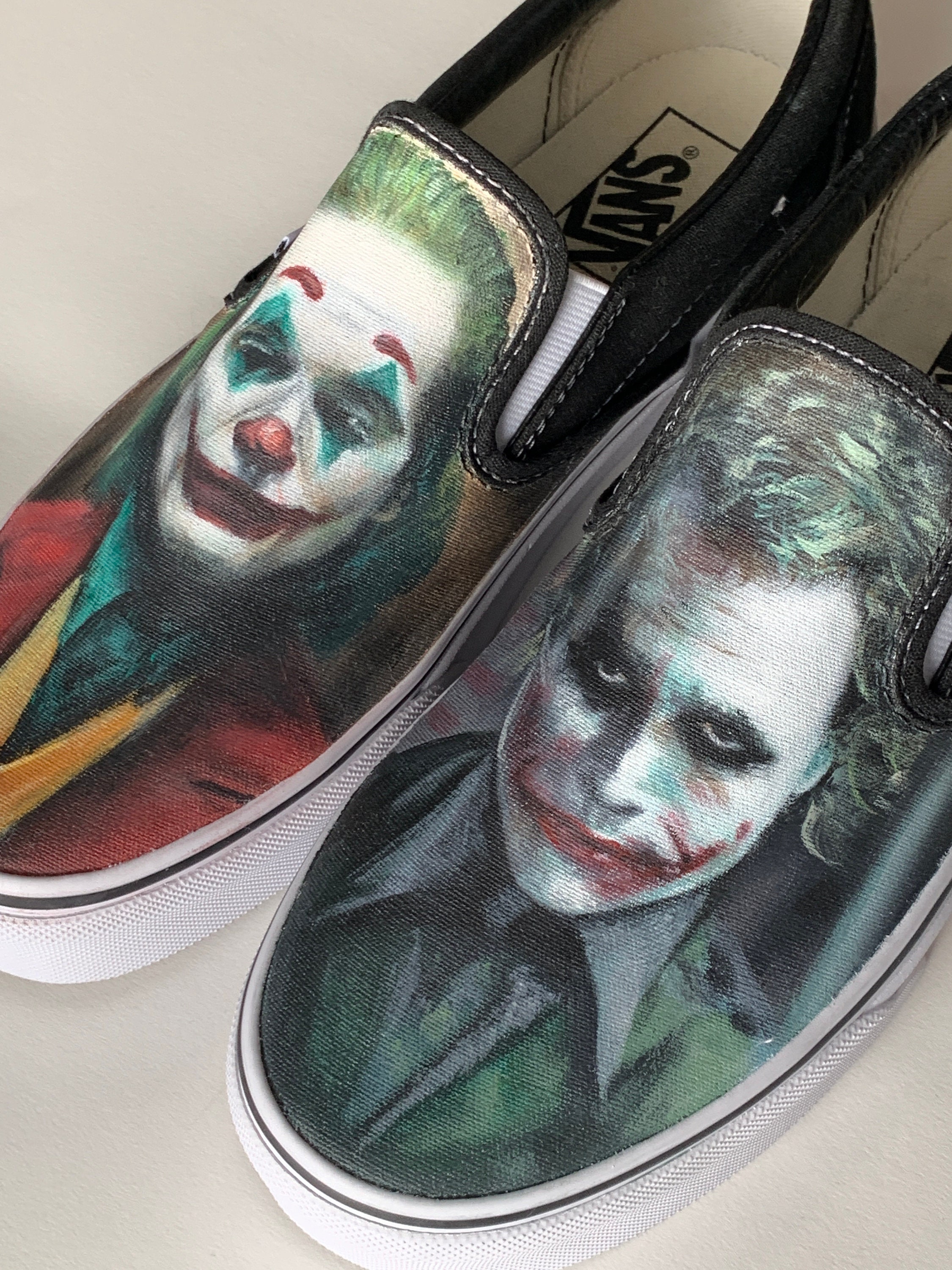 Ciego Precaución mañana Hand Painted Joker X Joker Vans Joaquin Phoenix Heath - Etsy
