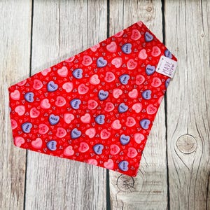 Candy Hearts Dog Bandana