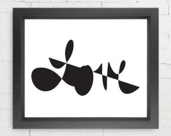 LOVE #4 | giclée print, word art, abstract handlettering, home decor, wall art, modern art, typography print