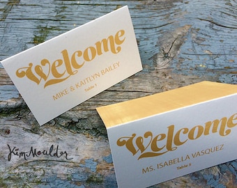 Gold Wedding Place Cards | Editable Welcome Printable (Digital Download)