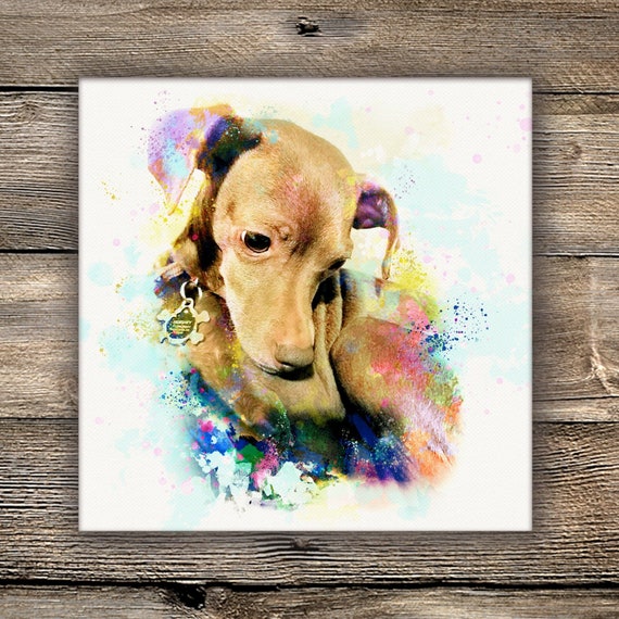 custom pet portrait canvas