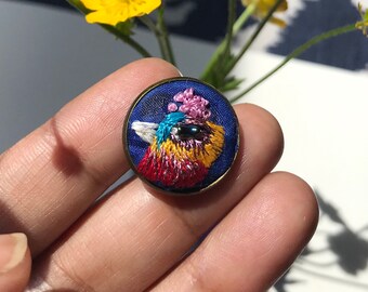 Birdie Embroidered pin 11