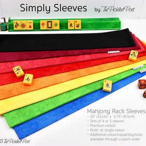 Mahjong ~ Simply Sleeves ~ Mah Jongg ~ Rack Sleeves