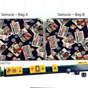 SAMURAI Mahjong Tile/Travel/Storage pouch ~ 11&quot; x 8.5&quot; ~ Mah Jongg ~ Accessories / Travel Bag