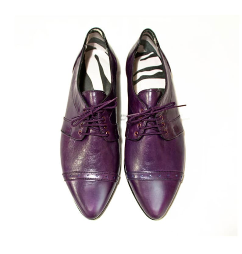 purple brogues womens
