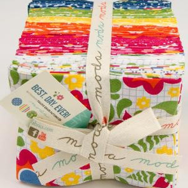 Moda Best Day Ever Fat Quarter Bundle by April Rosenthal of Prarie Grass Designs