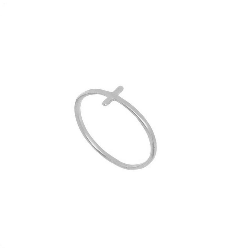 14k Solid Gold Simple Cross ring Skinny Cross Celebrity Inspired ring, x ring 14k Solid Gold Gold or Silver Solid gold Cross ring