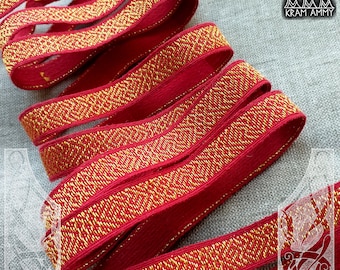 Custom tabletwoven viking braid, pattern from Trondheim