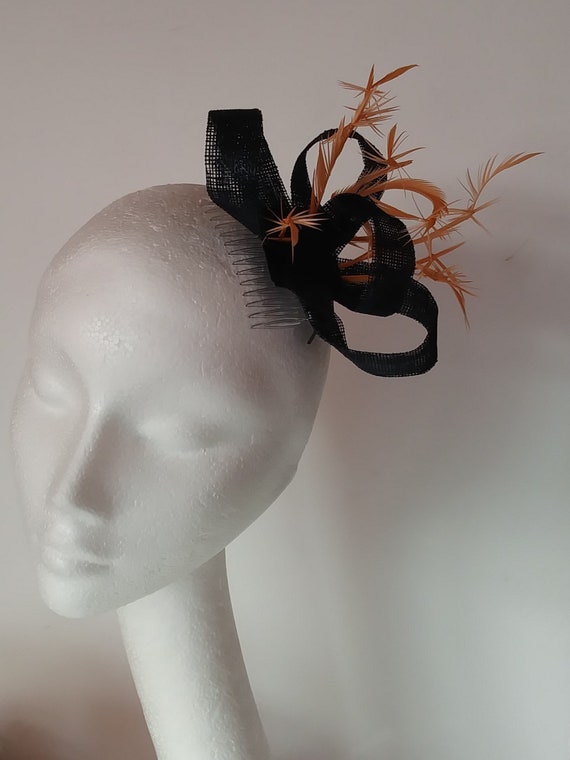 Peach Wedding Day at Races Fascinator 