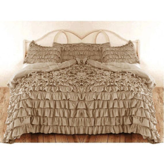 New Waterfall Half Ruffle Duvet Cover Set All Size /&Color 1000TC Egyptian cotton