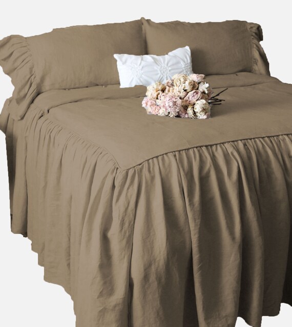 Luxurious Comfort Collection 800TC Pure Cotton Dust Ruffle Bed Skirt 24/" Drop