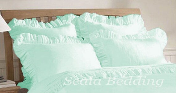 100/% Egyptian cotton 1 Pair Queen Size Solid Pillow Sham All Color 800 TC