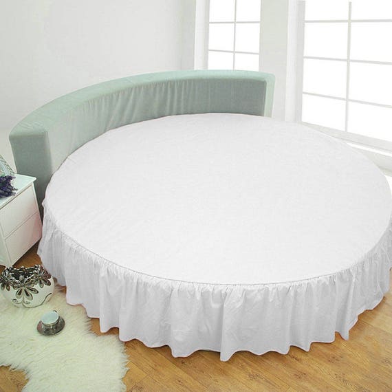 15 Drop Dust Ruffle Round Bed Spread 800 Tc Egyptian Etsy