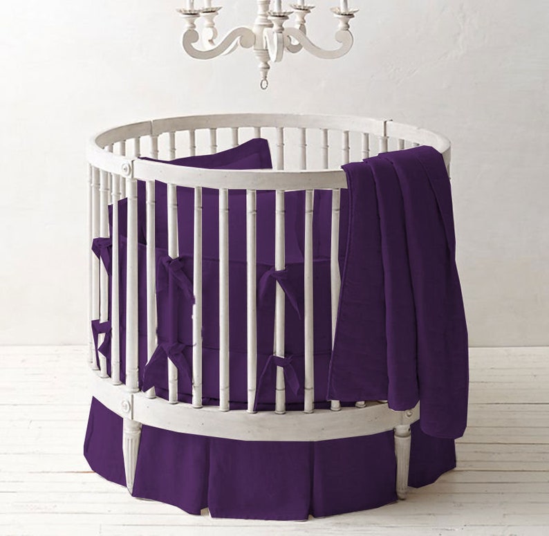 42 Round Crib Bedding Set Fitted Pillowcase Skirt Bumper Comforter Select Color Clothing Baby Girls Valresa Com 42 Round Crib Bedding Set Fitted, Round Crib Bedding Set