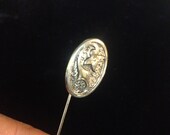 Vintage Art Nouveau Hat Pin Sterling Silver