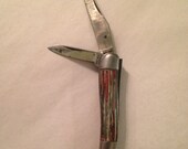 Vintage Colorful Two Blade Pocket Knife