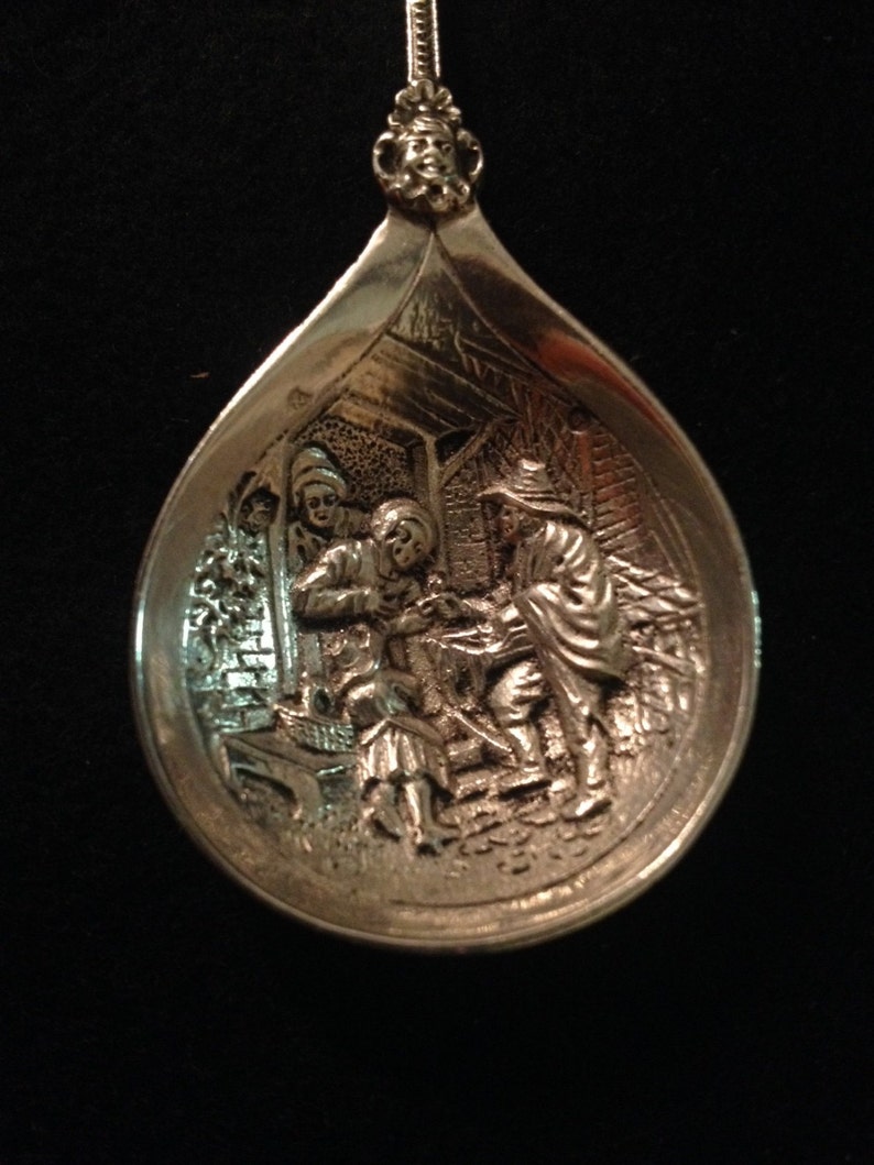 Vintage Moving Windmill Sterling Silver Denmark Spoon 1929