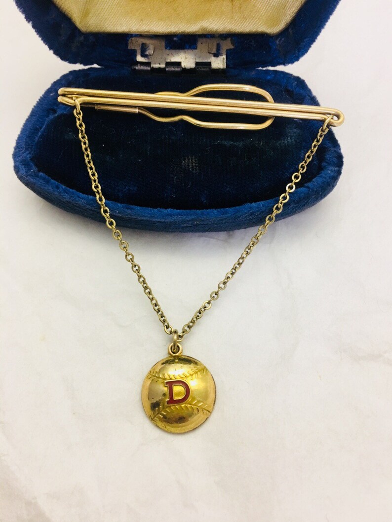 CHARM Tie Clip-Little League Baseball Vintage 1952 Dearborn World Series Honor Award