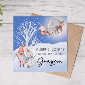 Biglietto di Natale figlio personalizzato