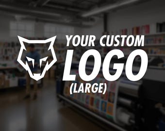 Custom Logo Decal (Large) Business Vinyl Sticker, Die-Cut Decal | Personalized Sticker, Car Decal, Great for Laptops, Glass, Etc.