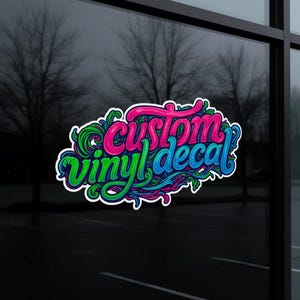 Custom Printed FULL COLOR Vinyl Decals (Die-cut Available) | Outdoor Sign Sticker Logo image 1