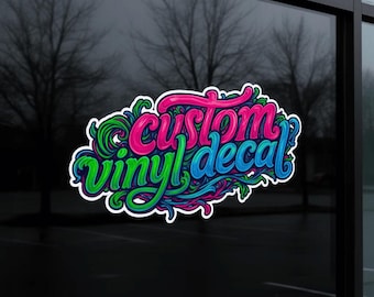 Custom Printed FULL COLOR Vinyl Decals (Die-cut Available) | Outdoor Sign Sticker Logo