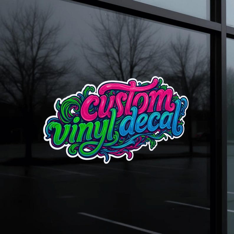 Custom Printed FULL COLOR Vinyl Decals (Die-cut Available) | Outdoor Sign Sticker Logo image 1