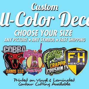 Custom Printed FULL COLOR Vinyl Decals (Die-cut Available) | Outdoor Sign Sticker Logo