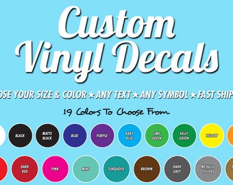 Custom Vinyl Decal | Personalized DIE CUT Sticker | Create your own Vinyl Sticker | Custom Car Vinyl Decal | DIY Decal