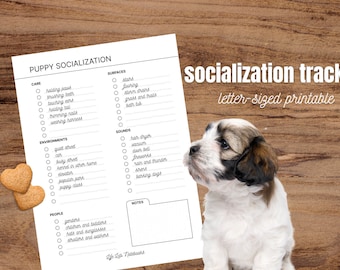 Printable Puppy Socialization Tracker (letter size)