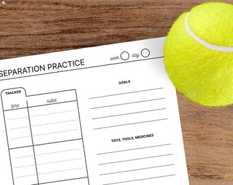 a5 dog training tracker planner insert for separation anxiety