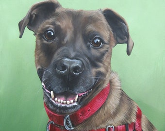 Custom Pet Portrait - Hand Painted, Acrylic, Wall Art