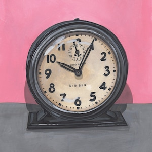 Hand-painted Antique Clock, Digital Download, Wall Art Print, Digital Print, Large Printable Wall Art