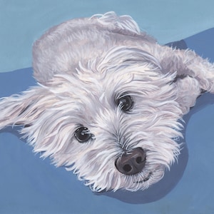 Custom Pet Portrait - Hand Painted, Gouache, Ready to Frame, Wall Art