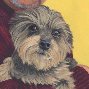 Custom Pet Portrait - Hand Painted, Gouache, Ready to Frame, Wall Art