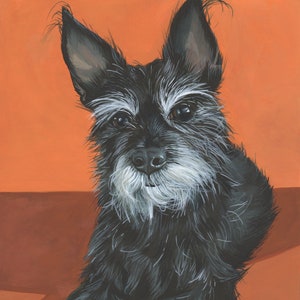Custom Pet Portrait - Hand Painted, Gouache, Ready to Frame, Wall Art